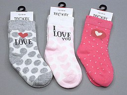 Teckel babysokken met 'i love you' tekst Teckel babysokken met 'i love you' tekst