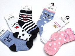 Babysokjes van teckel met papa/mama/star print Babysokjes van teckel met papa/mama/star print
