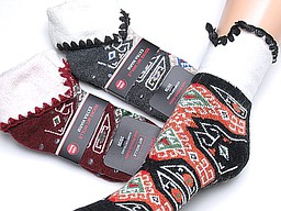 Huissokken anti slip zool met nordic patroontje Huissokken anti slip zool met nordic patroontje