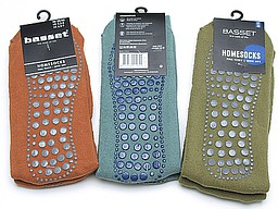 Badstof antislip sokken in caramel, eucalyptus, en olijf Badstof antislip sokken in caramel, eucalyptus, en olijf