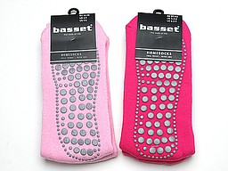 Antislip sokken met badstof in donker roze en fuchsia Antislip sokken met badstof in donker roze en fuchsia
