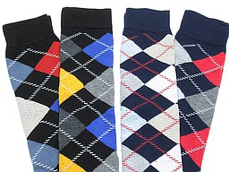 Kniekousen voor dames met gekleurde ruiten Kniekousen voor dames met gekleurde ruiten