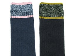 Katoenen kniekous voor dames met glitter boord Katoenen kniekous voor dames met glitter boord