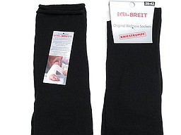 Extra brede kniekousen met platte naad voor dames Extra brede kniekousen met platte naad voor dames