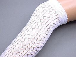 Witte dames kniekousen ajour Witte dames kniekousen ajour