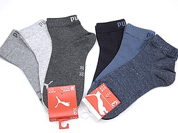 Dames puma quarter sokken in grijs en blauw tinten Dames puma quarter sokken in grijs en blauw tinten