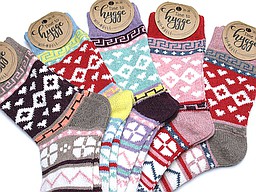 Dikke damessokken met deense hygge printjes