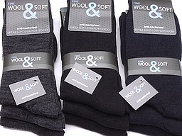 Wollen dames sokken in grijs, zwart, en marine Wollen dames sokken in grijs, zwart, en marine