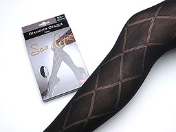 Panty in 40 denier met ruit patroon Panty in 40 denier met ruit patroon