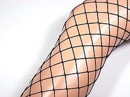 Zwarte net panty met grote mazen Zwarte net panty met grote mazen