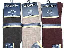 Effen angro kniekousen met 42% wol Effen angro kniekousen met 42% wol