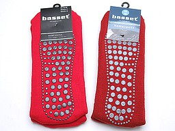 Effen herensokken met antislip in rood en roest rood Effen herensokken met antislip in rood en roest rood