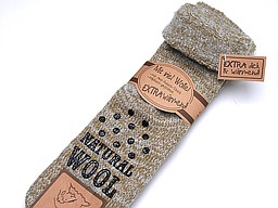 Beige antislip sokken voor heren met wol Beige antislip sokken voor heren met wol