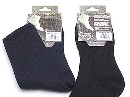 Merino wollen huissokken in donker blauw en zwart Merino wollen huissokken in donker blauw en zwart