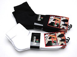 Ultrasox zwarte en witte biker sokken met badstof Ultrasox zwarte en witte biker sokken met badstof