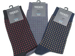 Teckel heren sokken met klein patroontje Teckel heren sokken met klein patroontje