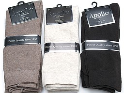 Bruine en beige naadloze herensokken van apollo Bruine en beige naadloze herensokken van apollo