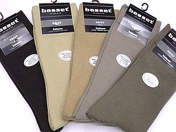 Effen heren sokken basset merk in bruin en beige Effen heren sokken basset merk in bruin en beige