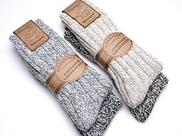 Noorse sokken maat 47-50 in grijs en beige Noorse sokken maat 47-50 in grijs en beige
