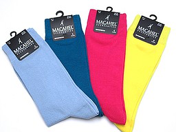 Herensokken in blauw, petrol, fuchsia, en geel Herensokken in blauw, petrol, fuchsia, en geel
