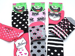Anti slip kindersokken met katten Anti slip kindersokken met katten