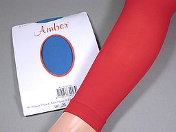 Kobalt of rode leggings in 60 denier microvezel Kobalt of rode leggings in 60 denier microvezel